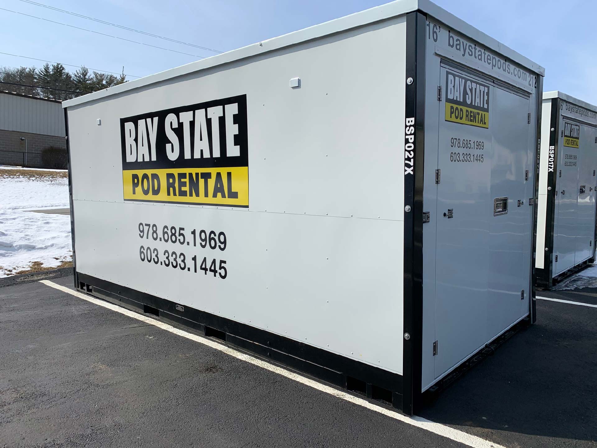 Bay State pod in parking lot
